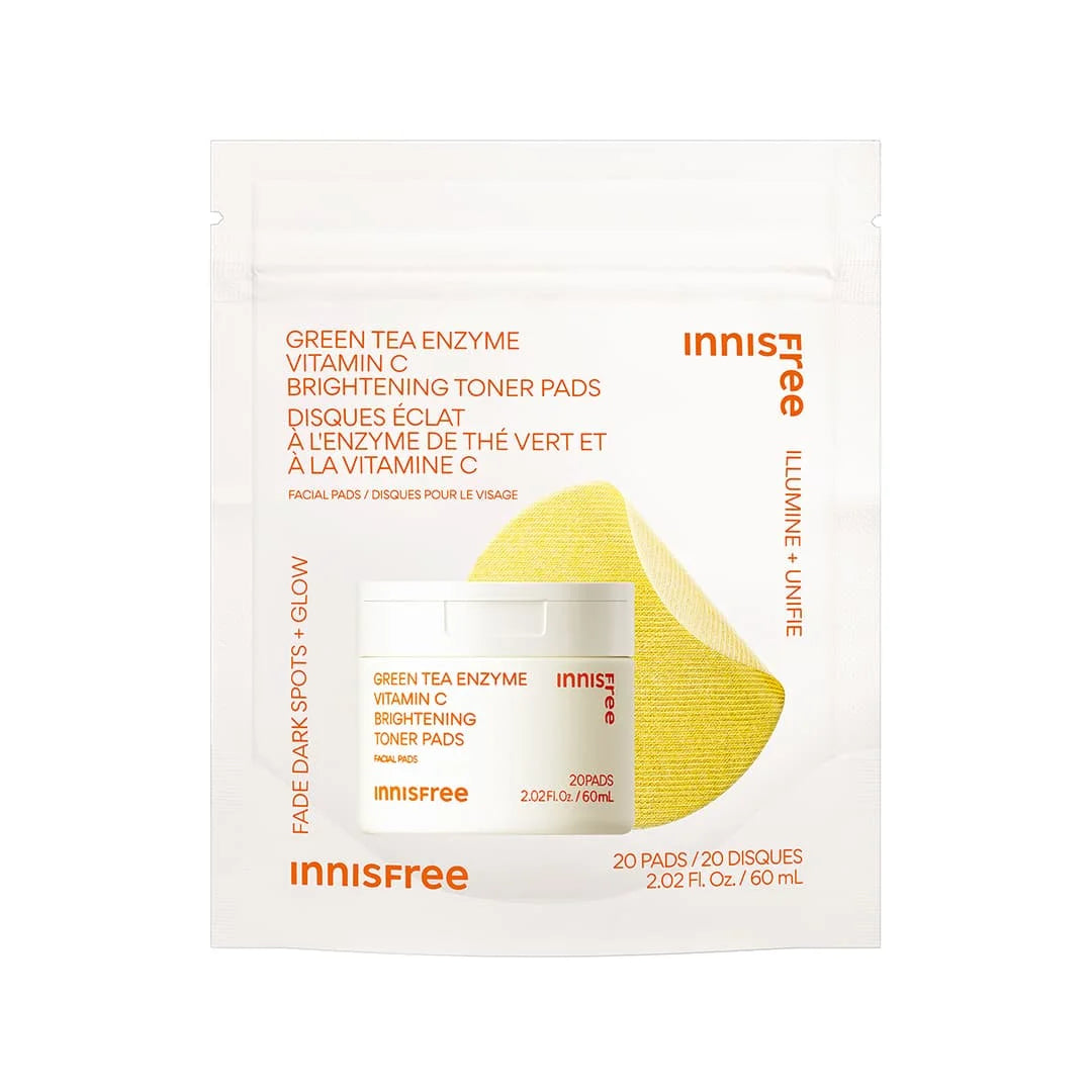 Green Tea Enzyme Vitamin C Brightening Toner Pads